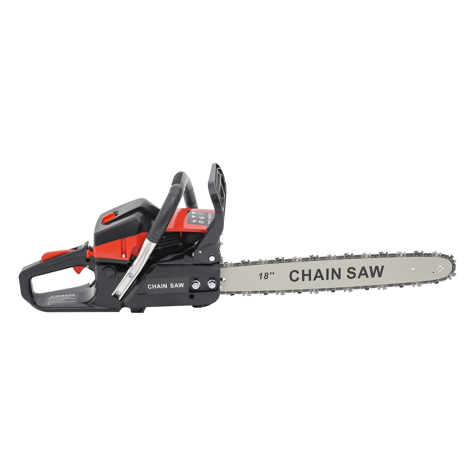 Gas Chainsaw 58cc, 3HP, 10,500 RPM – Lightweight, Ergonomic Design with 18” Guide Bar, Automatic Oiling, Safety Lock – Ideal for Wood Cutting, Tree Pruning, Yard Work