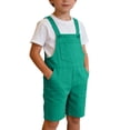 thumbnail image 3 of Coerni Little Boys Girls Twill Shortalls Toddler Kids Summer Bib Overall Shorts Straight Leg Loose Fit Cotton Short Overalls Romper, 3 of 9