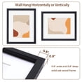 thumbnail image 3 of 8x10 Oak Wood Picture Frame with Real Glass & Mat for Room Display, 3 of 7