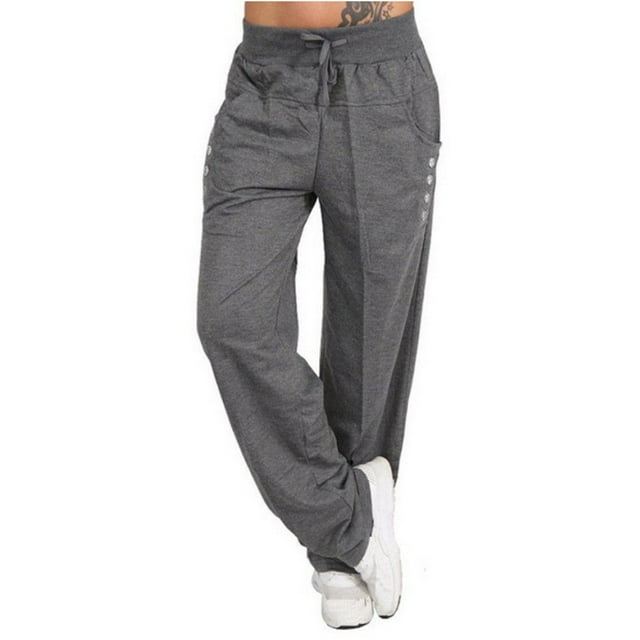 Clearance Womens Pants Petite Sports Solid Color Trousers Jogging Sweatpants Jogger Pants