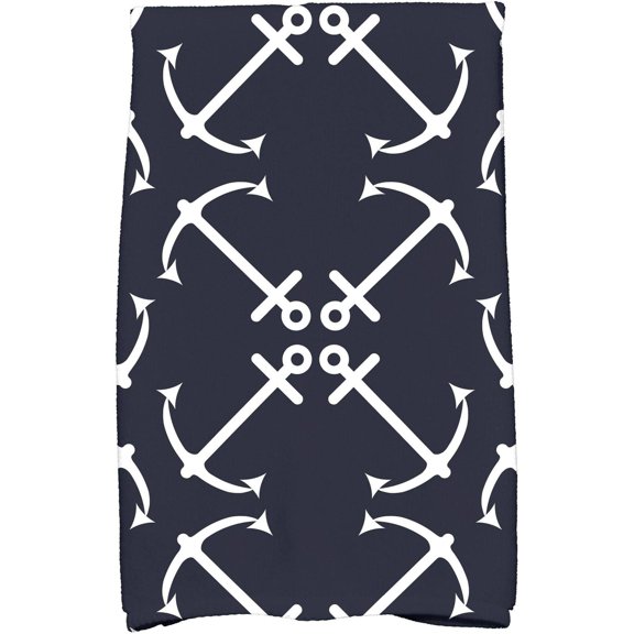Simply Daisy 18" x 30" Anchor's Up Geometric Print Kitchen Towel