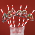 thumbnail image 5 of 12 pajitas de papel navideñas, adornos navideños para el hogar, Navidad 2024, adornos navideños, regalo de Año Nuevo 2025, 5 of 5