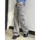 thumbnail image 3 of Txlixc Pantalones casuales para mujeres, pantalones callejeros de color sólido con cremallera de botón Txlixc moda, 3 of 9