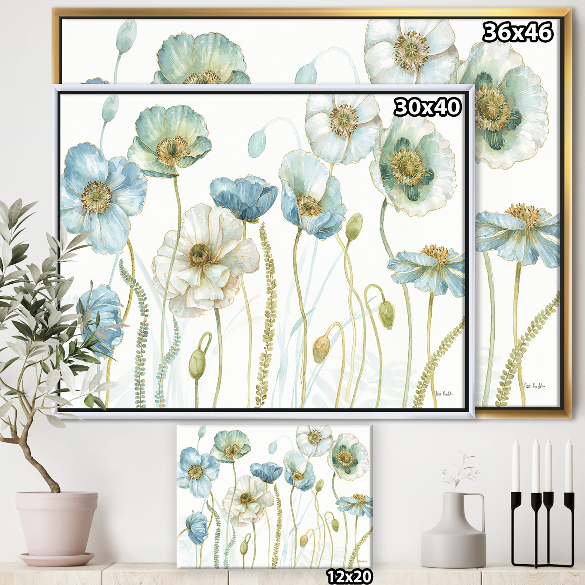 Designart ' My Greenhouse Cottage Flowers IV ' Traditional Framed Canvas