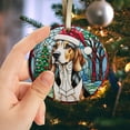 thumbnail image 2 of Treeing Walker Coonhound Dog Ornaments Ceramic For Christmas, Stained Glass Ornaments Ceramic Christmas 2025, 2 of 7