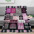 thumbnail image 3 of Ultra Soft Nurse Theme Blanket Plush Blanket Gifts for Women Nurses Warm Cozy Throw Blanket for Bed and Couch (Nurse -2,130cm x 150cm(51'' x 59''), 3 of 6