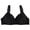 Black, variant on Sports Bras for Women High Support Large Bust Wireless Push-Up Yoga Bra Solid Print Beige 44