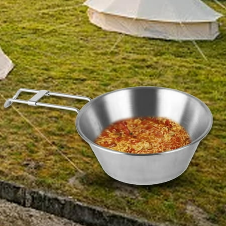 

Outdoor Stainless Steel 550ml Bowl Picnic Tableware Portable Picnic Cookware