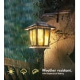 thumbnail image 4 of 2 Pack Solar Wall EC36&nbsp;Lanterns, Aluminum Outdoor Hanging Solar Lights with 4 Solar Panels, Dusk to Dawn Led Outdoor Wall Sconce, Anti-Rust Waterproof Wall Lanterns with Hooks, 3000K Warm White, 4 of 7