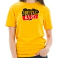 thumbnail image 3 of Big Size Hustle Hard Phrase Graphic Design Short Sleeve Cotton Jersey T-Shirt - Taxi Gold XL, 3 of 4