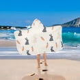 thumbnail image 2 of Yayeee Kids Hooded Towel with Hand Pockets Beach Soft Absorbent Bath Wrap 50 x 23.5 inch, Bunnies and Carrots, 2 of 5