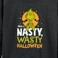 thumbnail image 3 of The Grinch - Grinch Nasty Wasty Halloween  - Women's Lightweight French Terry Long Sleeve Shirt, 3 of 5