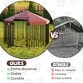 thumbnail image 6 of Accreate Premium Large Outdoor Dog Kennel with Roof, Heavy Duty Metal Gate & Lock - 4.9x4.9x3.6 FT for Backyard, 6 of 8