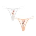 thumbnail image 1 of Varsbaby Woman's G-String Thongs with Rabbit Cartoon Picture 2 Pack, 1 of 5