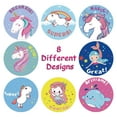 thumbnail image 3 of Autocollants de Récompense pour Enfants 1 Po 500 Pcs par Rouleau Design de Dessin Animé Unicorn Facile à Transporter Fournitures d'Autocollants d'Incitation pour Enseignants et Mamans, 3 of 4