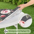 thumbnail image 5 of Pioneer Flower Floral Print Pattern Round Fitted Tablecloth with Elastic Edge,Dining Table Cover Waterproof,Outdoor Round Tablecloth for Camping,Dining,Indoor and Outdoor, 5 of 7