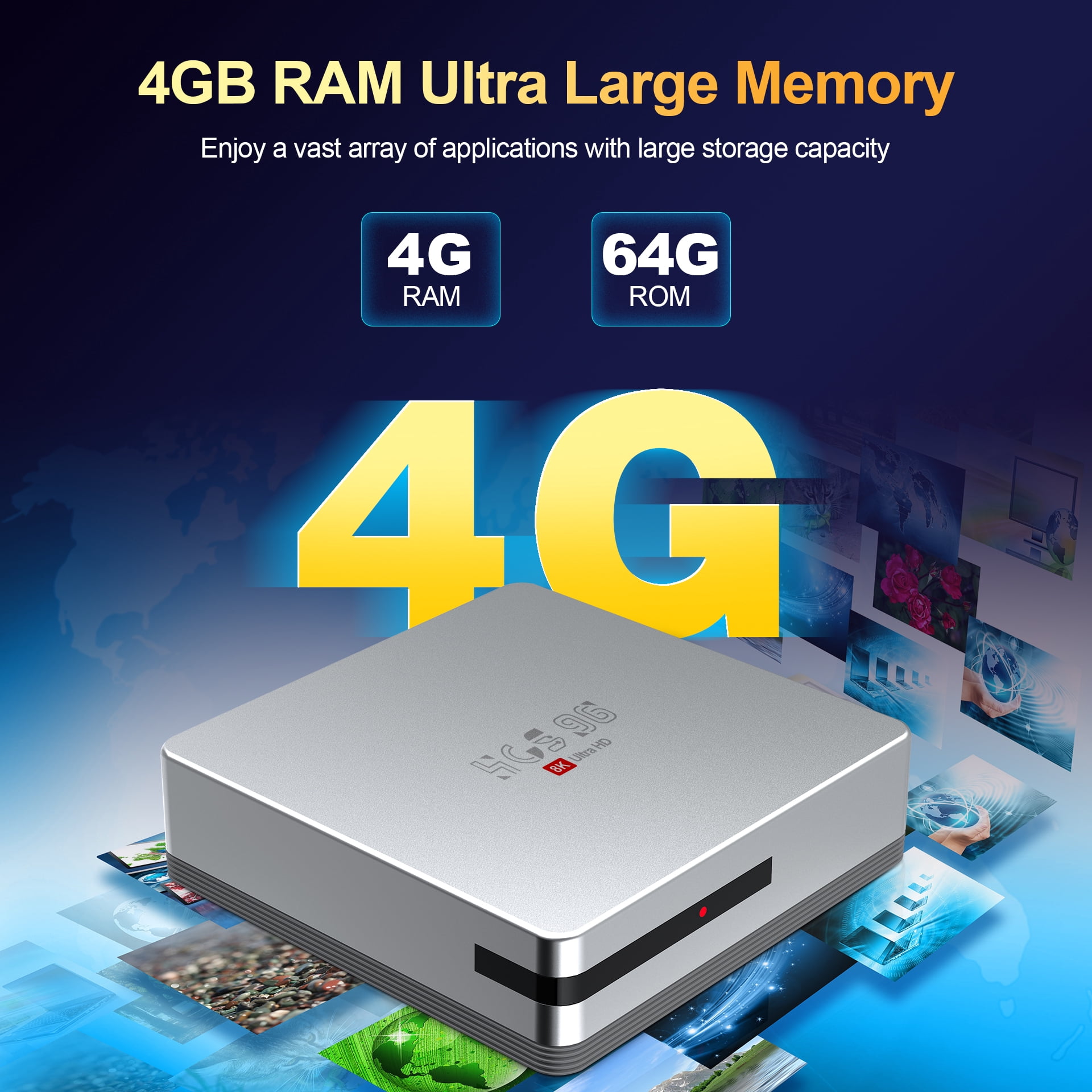 CANGTEENER HCS96 Streaming Device | Android TV Box, OS Android 13 Support 4K HDR Streaming Media Player