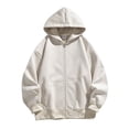thumbnail image 1 of Gibobby Sudadera cierre hombre Sudadera con Capucha y Cremallera Lifestyle para Hombre(Blanco,G), 1 of 5