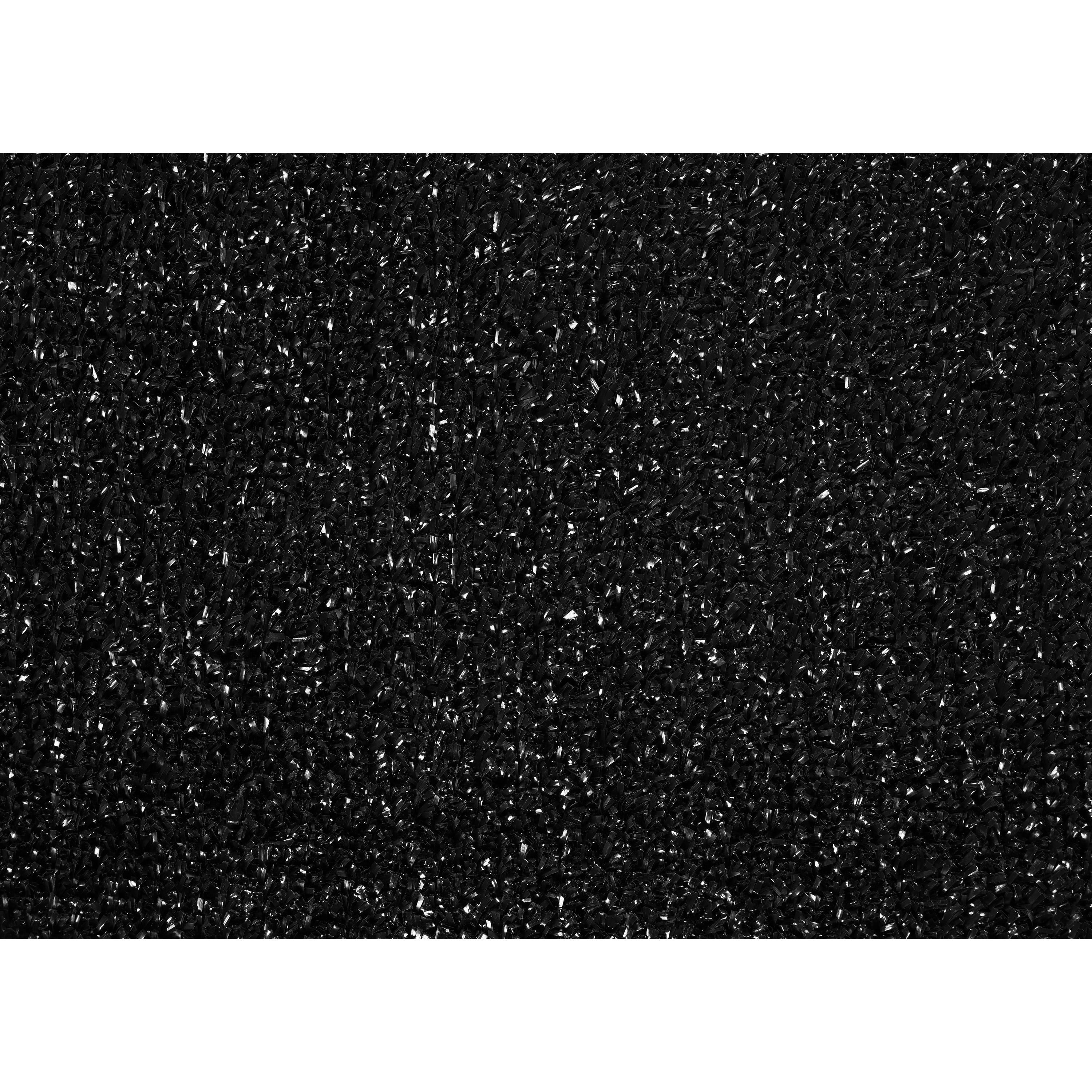 Garland Rug Artificial Grass Black Indoor/Outdoor Area Rug, 7' x 10'