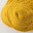 thumbnail image 5 of Ljudmp Women's Chunky Cable Knit Crew Socks Retro Diamond Pattern Winter Warm Socks Cold Weather Soft Mid-Calf Thermal Thick Socks Yellow, 5 of 5