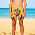 thumbnail image 2 of Crunowin Boys Summer Shorts Cute Graphics Loose Front Pockets Beach Shorts Yellow Size 7, 2 of 10