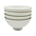 thumbnail image 3 of 4pcs 4.5" Bone China Bowls Set with Silicone Band and Hangtag Perfect for Soups, Salads, Desserts, Ice Cream, and Fruit / Elegant Gift-Ready Set / Microwave & Dishwasher Safe, 3 of 6