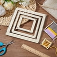 thumbnail image 5 of 4 Sizes Wooden Weaving Loom Kit, 2/4/5.9/7.8 inch Square DIY Weaving Loom DIY Weaving Art Tapestry Loom for Hanging Decor Woven Tapestry Knitted Crafts Making, 4.5mm Thick, 5 of 9