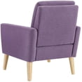 thumbnail image 4 of Dazone Modern Accent Fabric Chair Single Sofa Comfy Upholstered Arm Chair Living Room Furniture(Purple), 4 of 7