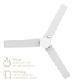 thumbnail image 5 of Heritage 52in 3-Blade Pull Chain Flush Mount Fan 2700K-3000K-4000K-5000K-6000K CCT Selectable LED Light Kit with White Hardware with Reversible Blades in Natural Wood or White, 5 of 10