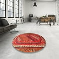 thumbnail image 3 of Ahgly Company Indoor Rectangle Traditional Rust Pink Persian Area Rugs, 7' x 10', 3 of 6