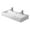 White, variant on Duravit 454100024 Vero Wall Mount Bathroom Sink with Overflow and 2 Tap Platform