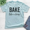 thumbnail image 2 of Kids Bake Like A Boss T-shirt, Youth Kids Boy Girl T-Shirt, Girl Boss T-shirt, Baking T-shirt, Light Blue, Large, 2 of 4