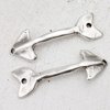 Connector Charms Curved Arrow Antique Silver Jewelry Making Supplies 5 Pieces