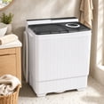 thumbnail image 2 of Costway 26lbs Portable Semi-automatic Washing Machine W/Built-in Drain Pump Grey, 2 of 10