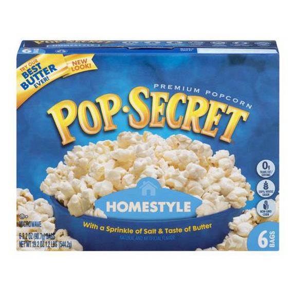 Pop Secret Microwave Popcorn Homestyle (Pack of 18)