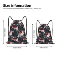 thumbnail image 2 of Daiia Watercolor Floral Pattern Drawstring Backpack, Gym Bag, Lightweight Backpack, Water-Resistant Bag Travel Sports Backpack, Fitness Bag, Yoga Bag-Small, 2 of 6