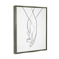 thumbnail image 5 of Stupell Industries Hands Intertwined Romantic Gesture Minimal Linework Luster Gray Framed Floating Canvas Wall Art, 24x30, by Ros Ruseva, 5 of 5