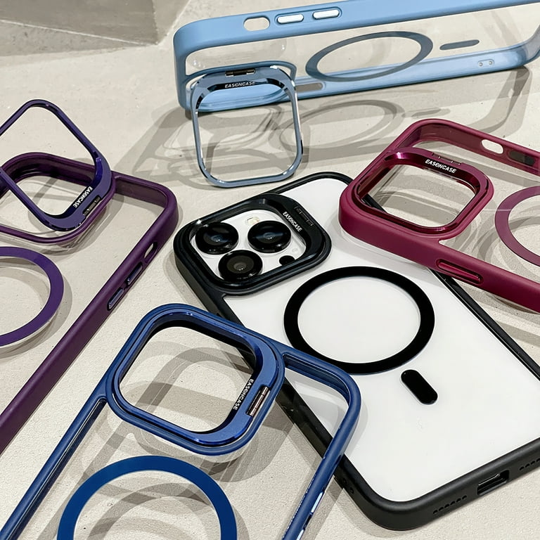 Coque Magnétique Pour IPhone 14 Avec Gravure Bois Et Coquillage – Étui Carveit Compatible MagSafe – Design Forêt (Rose/Cerf)