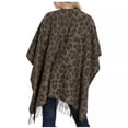 thumbnail image 2 of Woolrich Women's Textured Luxe Soft Warm Cozy Blanket Shawl Wrap Cape (Lana Leopard, One Size Fits All), 2 of 2