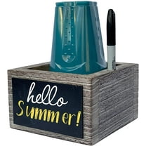 Rustic Solo Cup Holder with Marker Slot and Chalkboard, Mark Your Cup and Drink Up Cup Holder, Solo Cup Holder Chalk Marker Included, Hostess Gifts, Housewarming Party Decor