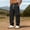 Black, variant on WIZUTIZ Men's Cargo Pants Drawstring Elastic Waist Solid Color Multi-Pocket Casual Sports Outdoor Workwear Trousers