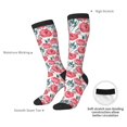 thumbnail image 3 of Daiia Sports Socks Rose Flowers Printed Novelty Crew Socks for Men Women Knee High Socks Cotton Socks Soft & Breathable Support Unisex Socks, 3 of 9