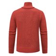 thumbnail image 3 of Gibobby Suéter cuello de tortuga hombre Suéteres de cuello de tortuga para hombre, mezcla de lana de cachemira, ligeros, manga larga, cuello alto(Naranja,XG), 3 of 4