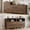 Walnut, variant on Aufeile 4 Piece Curved Dresser and Nightstand Set for Bedroom, 6 Drawer Dresser, Tall 5 Drawer Chest & 2 Nightstands with Charging Station, Modern Curved Profile Bedroom Furniture Set, Natural
