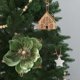 thumbnail image 5 of Uuiauoio Glitter Magnolia Stem Christmas Tree Decoration Realistic Floral Wreath Accent for Holiday Home Party Festive Decor, 5 of 6