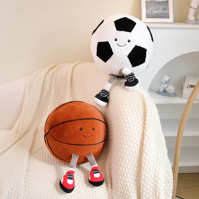 Almohada redonda de peluche de fútbol realista para niños, juguete de felpa para niños, regalo para bebés, decoración de fiesta de pelota de Mascota, Kawaii35