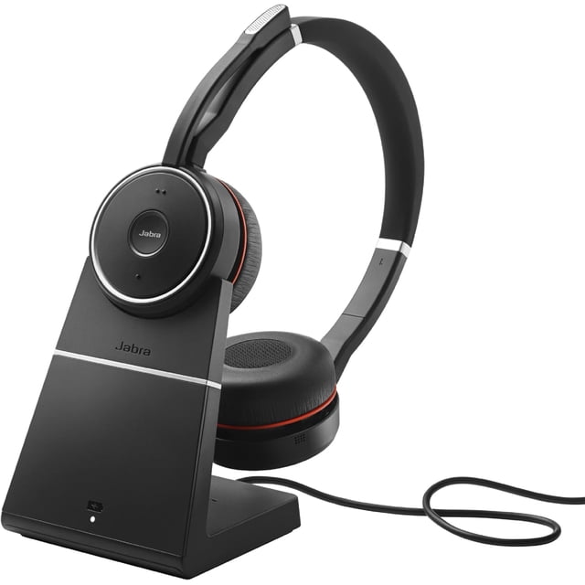 Diadema Jabra Evolve 75 UC Stereo Audífono Wired/Bluetooth Negro Con Base de Carga