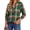 Red-Green, variant on Fantaslook Womens Plaid Shirts Flannel Button Down Shirts Business Casual Long Sleeve Tops Dressy V Neck Blouses