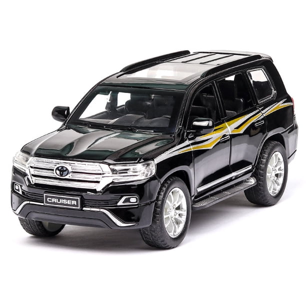 Simulación en caja Puerta de Land Cruiser con sonido y luz Modelo de coche de aleación para niños