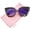 Black-Gold / Purple Mirror, variant on zeroUV Female Women's Oversize Open Metal Colored Mirror Flat Lens Cat Eye Sunglasses 57mm (Blue-Silver / Purple Mirror) - 57mm